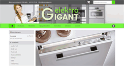 Desktop Screenshot of elektrogigant.be